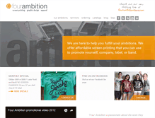Tablet Screenshot of fourambition.com